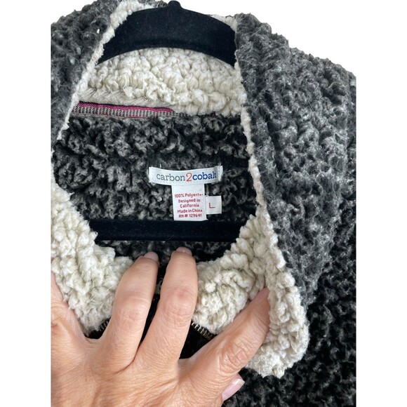 Carbon2Cobalt 144220 Brown High Pile SherpaTranscendent 1/4 Zip Pullover L - Picture 4 of 10